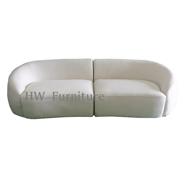 White Teddy Velvet Lounge Sofa For Living Room Furniture