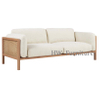 New Style Lounge Sofa With Solid Wood Rattan Frame For Home & Wedding Furniture