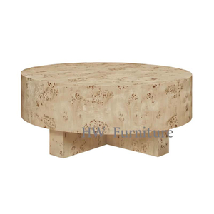 Round Solid Wood Coffee Table/Low Table For Home & Wedding Furniture Use