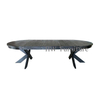 Extendable Solid Wood Black Long Table