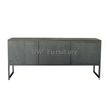 Black Three Door Side Table For Living Room Furniture