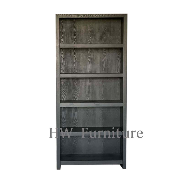 Black Five Layer Solid Wood High Cabinet