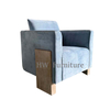 New Style Blue Velvet Lounge Chair For Wedding Furniture