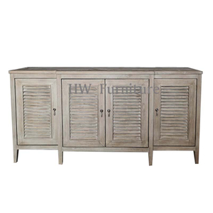 Hot Sale Wooden Living Room Furniture Wooden Four Door Louver Cabinet/Wooden Side Cabinet