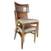 Stackable Rattan Backed Dining Chair