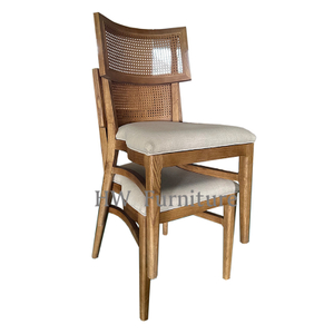 Stackable Rattan Backed Dining Chair