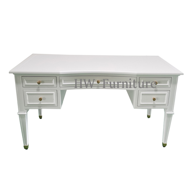 Home Furniture White Solid Wood Side Table With Drawer