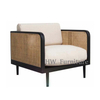 New Style Home Furniture Linen Accent Chairs With Wooden Rattan Frame/Lounge Chairs For Wedding Furniture