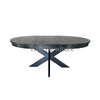 Extendable Solid Wood Black Long Table