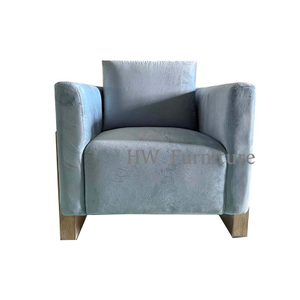 New Style Blue Velvet Lounge Chair For Wedding Furniture