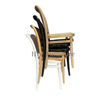 Wooden Stackable Dining Chair With Rattan Cushion For Wooden Wedding Furniture