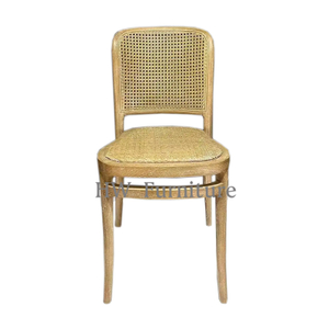 Wooden Stackable Dining Chair With Rattan Cushion For Wooden Wedding Furniture