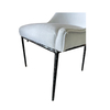White Seat With Iron Foot Dining Chair For Dining Room Furniture