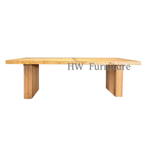 Home Furniture Rectangle Solid Wood Dining Table For Wedding Furniture