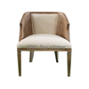 Rattan Backed Wooden Arm Chair/Solid Wood Lounge Chair