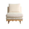 Heywood Modern Single Seat Sofa Chair with Linen Cover and Wood Legs-Eco-Friendly for Living Room & Hotel Use