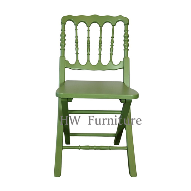 Green Foldable Wooden Dining Chair For Dining & Wedding Events Use
