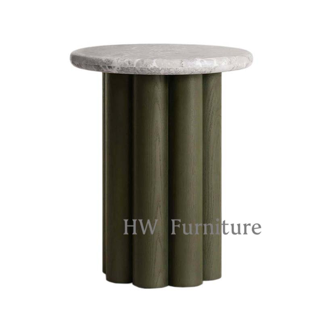 New Style Wooden Coffee Table/Small Tea Table With Marble Surface For Home & Wedding Events Use