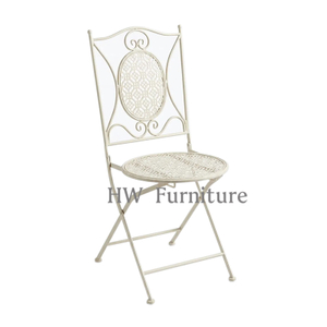 White Iron Dining Chair For Outdoor & Wedding Furniture Use