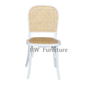 Home Furniture Wooden Dining Chair With Rattan Back For Home & Hotel Wedding Events Use