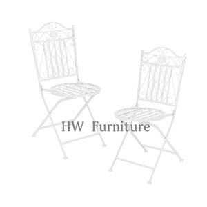 White Foldable Iron Chair For Outdoor & Wedding Furniture Use