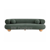 Home Furniture Green Velvet Lounge Sofa with Wood Legs For Home & Wedding Furniture