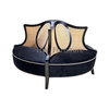 Velvet Round Combination Sofa with Rattan Back for Home Furniture & Wedding Furniture Use