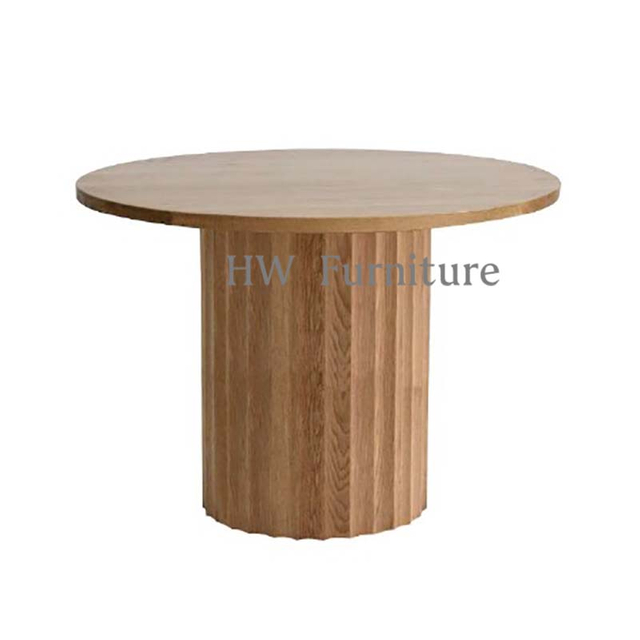 New Style Natural Wood Color Round Dining Table For Home & Wedding Furniture Use