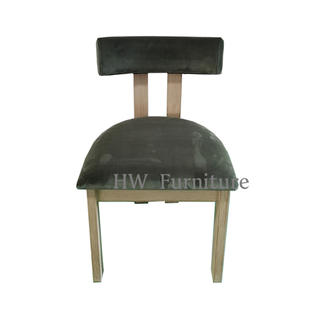 Heywood Dining Chair with Wood Legs and Velvet Seat-Outdoor Dining Room Furniture