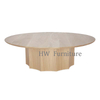 Round Natural Color Solid Wood Coffee Table/Low Table For Home & Wedding Furniture Use
