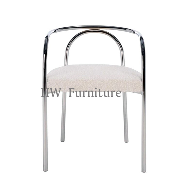 New Design Dining Chair Stainless Steel Frame With Teddy Velvet Cushion For Home & Wedding Events Use