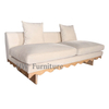 Heywood 2-Seater Fabric Sofa with Solid Wood Base for Living Room Furniture