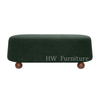 Green Velvet Footed Stool/Ottomans For Living Room Furniture Use