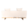 Heywood 2-Seater Fabric Sofa with Solid Wood Base for Living Room Furniture