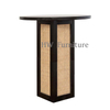Solid Wood Bar Table/Tall Table With Rattan For Home & Wedding Events Use