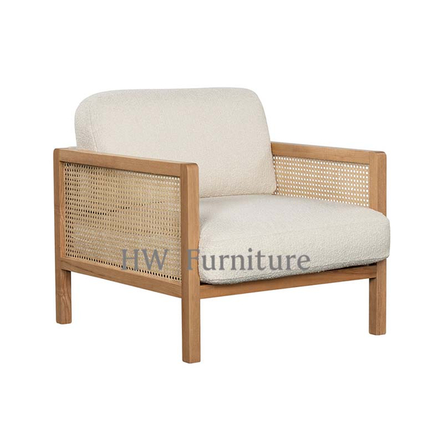 Home Furniture Lounge Chairs With Rattan Frame For Home & Wedding Furniture Use