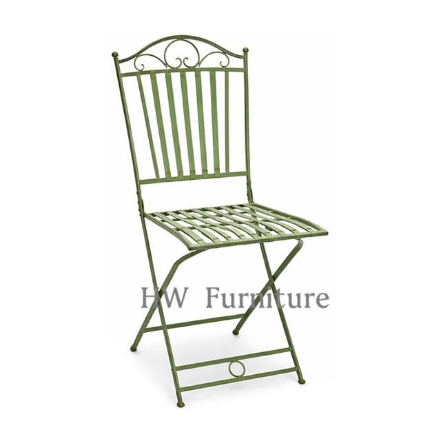 Green Iron Dining Chair For Outdoor & Wedding Furniture Use