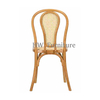 Dining Room Furniture Stackable Dining Chair with Rattan Back for Home & Hotel Wedding Events Use
