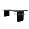 Home Furniture Rectangle Black Wooden Dining Table For Home & Wedding Furniture Use